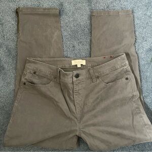 Talbots Petites Stretch Pants sz 12p Lt Gray Everyday Casual